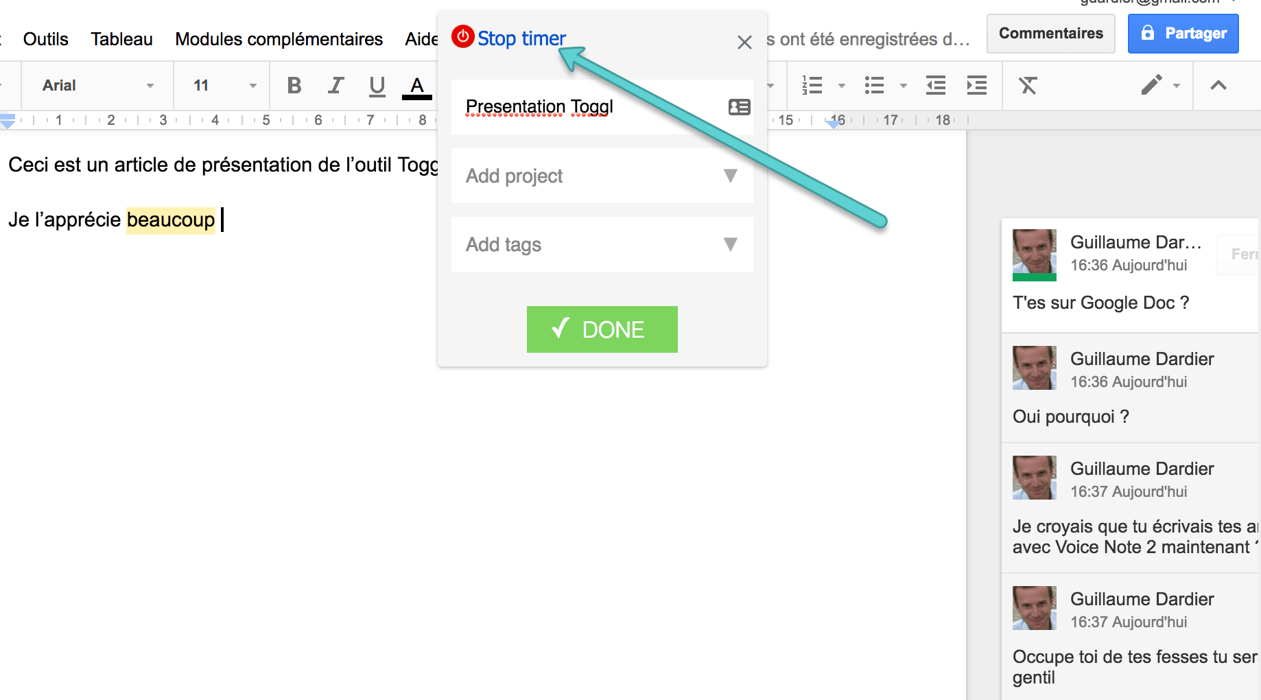 Toggl-pour-googledrive