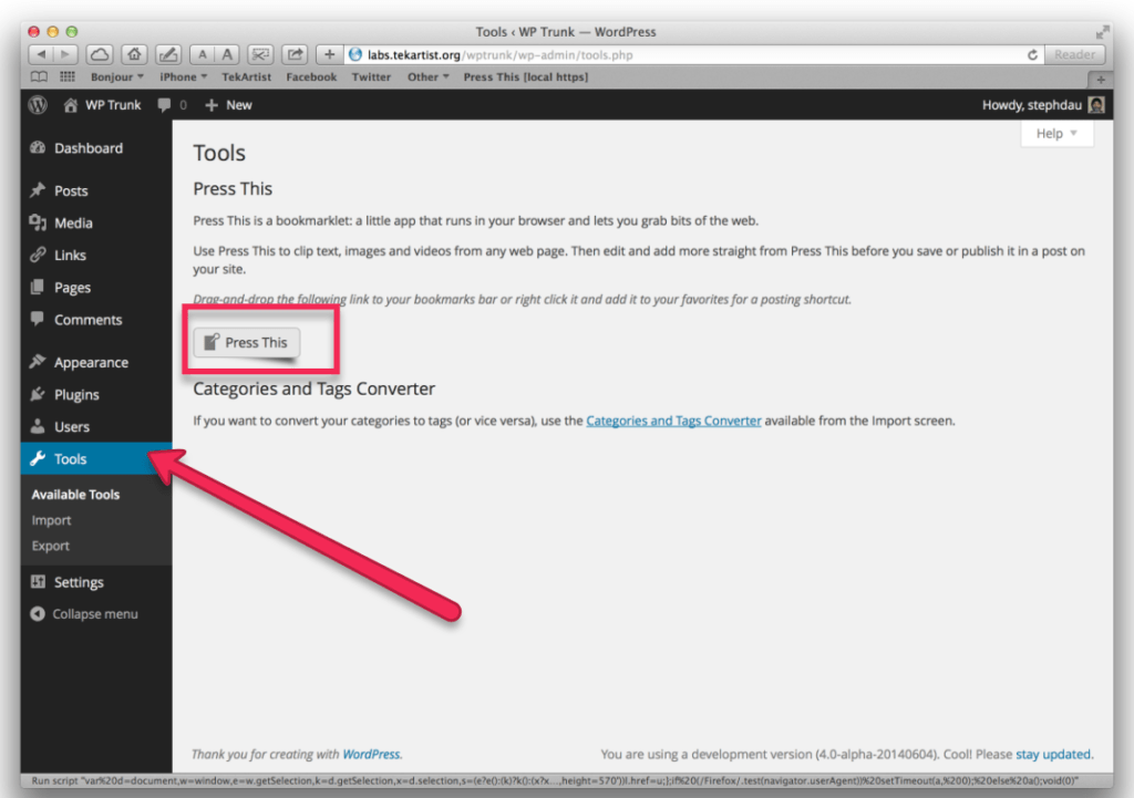 plugin wordpress press-this